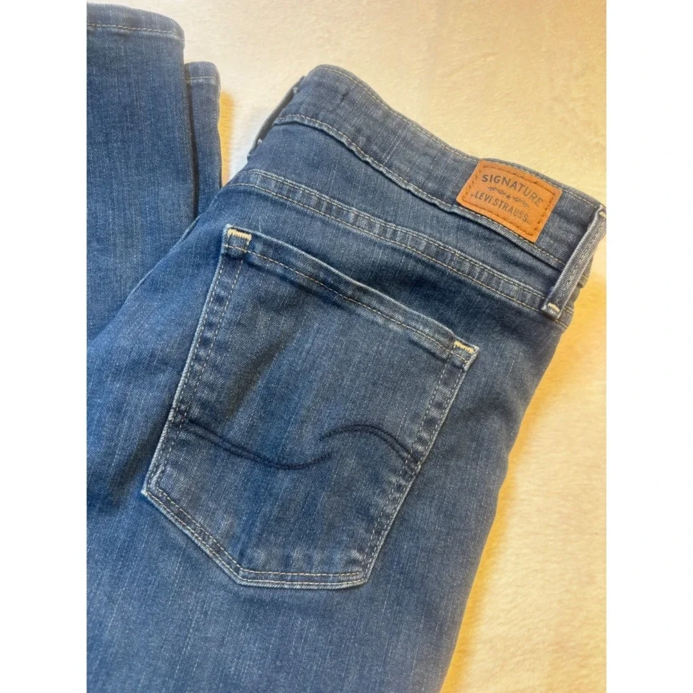 Levi Signature Jeans‎ Mens 30x28.5 Mid Rise Bootcut Dark Wash Denim